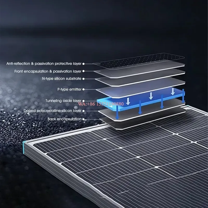 wmwmnu 30 Years Warranty Home Solar Panel 350W 700W 750W Topcon Bifacial Black Solar Panel Roof Home Use Solar Panels