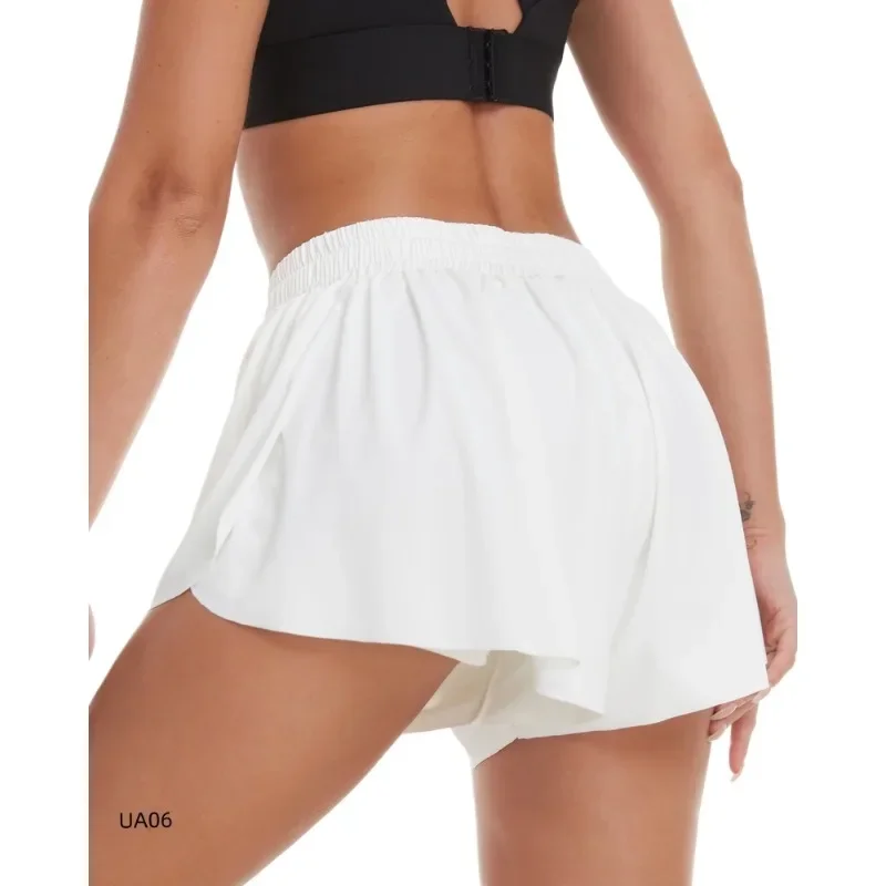 Breathable Women's Sports Shorts - Elastic Drawstring Waist, Liner Design, Side Pocket, Ideal for Gym Yoga Running Casual Wear
