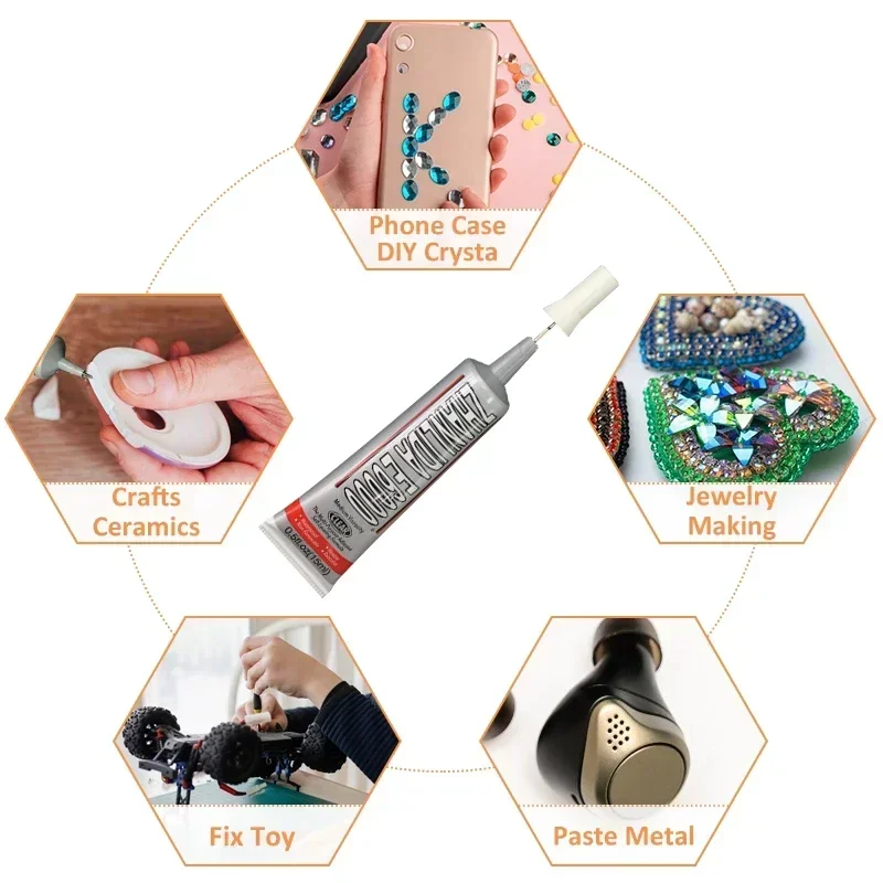 Glue for Rhinestones Crystal DIY Craft Tool Needles Epoxy Adhesive Strong for Jewelry Crafts Fix Glue Home Welding FluxesTools