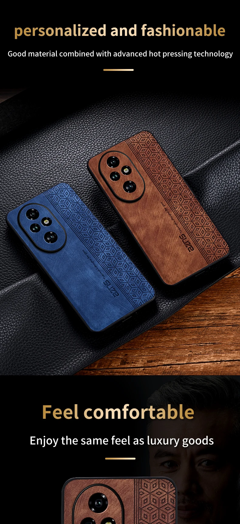 Für Honor 200 200Pro 200 Lite Leder Elite Stoßfest Telefon Fällen Für Honor200 Weiche Schutzhülle Telefon Shell Fall – Detail 4