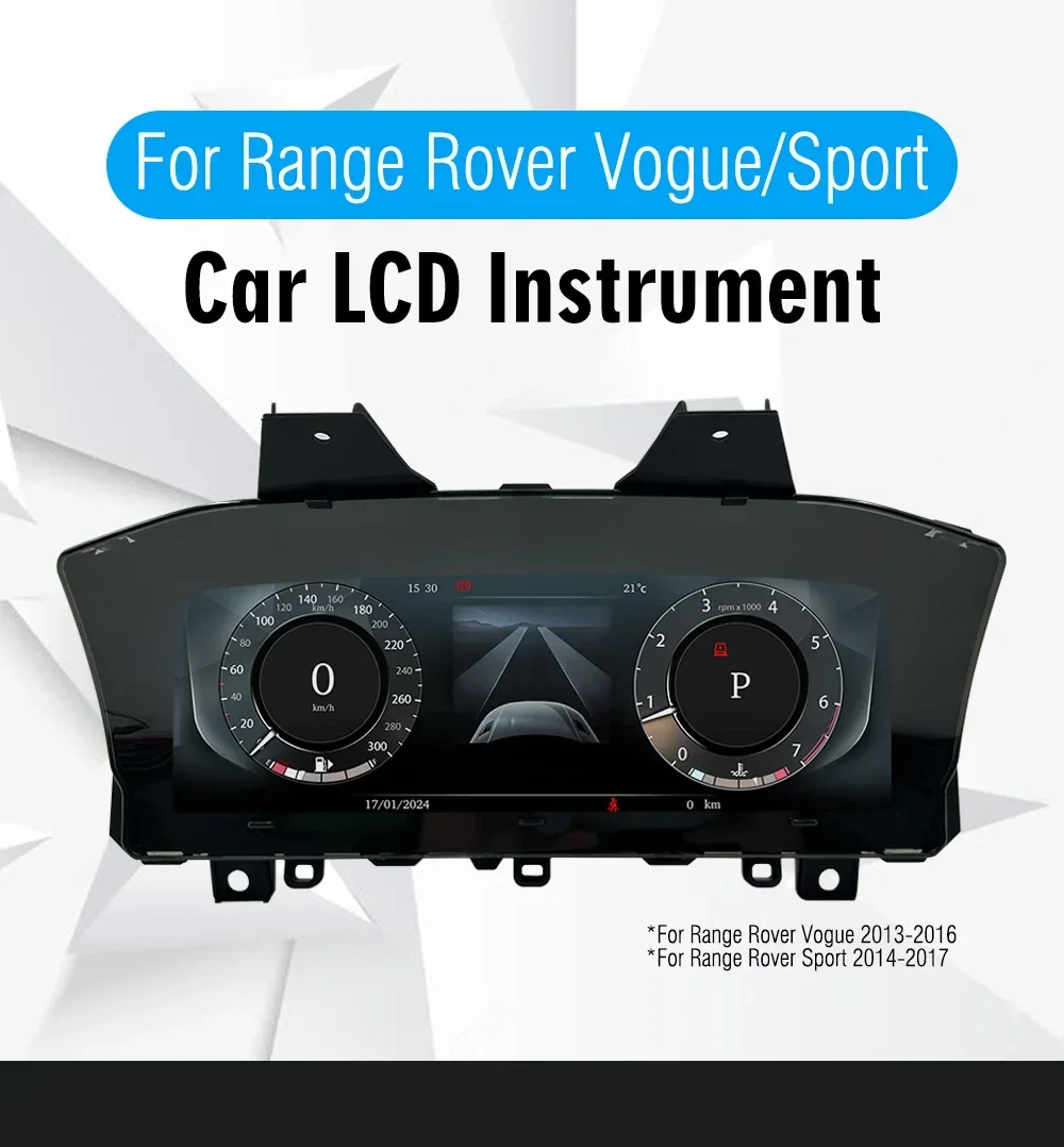 

12.3'' Car LCD Dashboard Digital Cluster for Land Rover Range Rover Sport L494 2014- 2017 Instrument Virtual Cockpit Speedometer