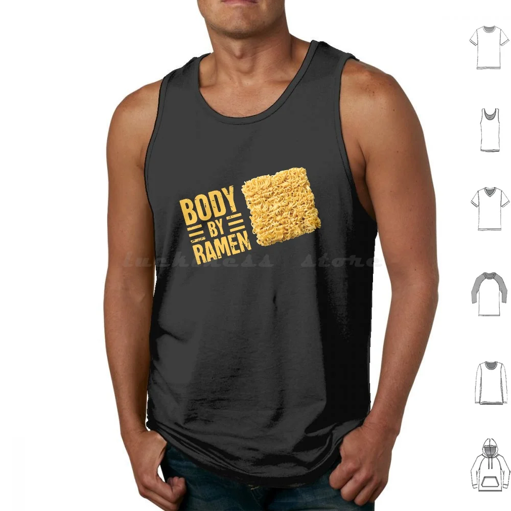 Body By Ramen Tank Tops Vest Sleeveless Ramen Ramen Noodles Instant Ramen Cup Ramen Noodles Japan Japanese Anime College