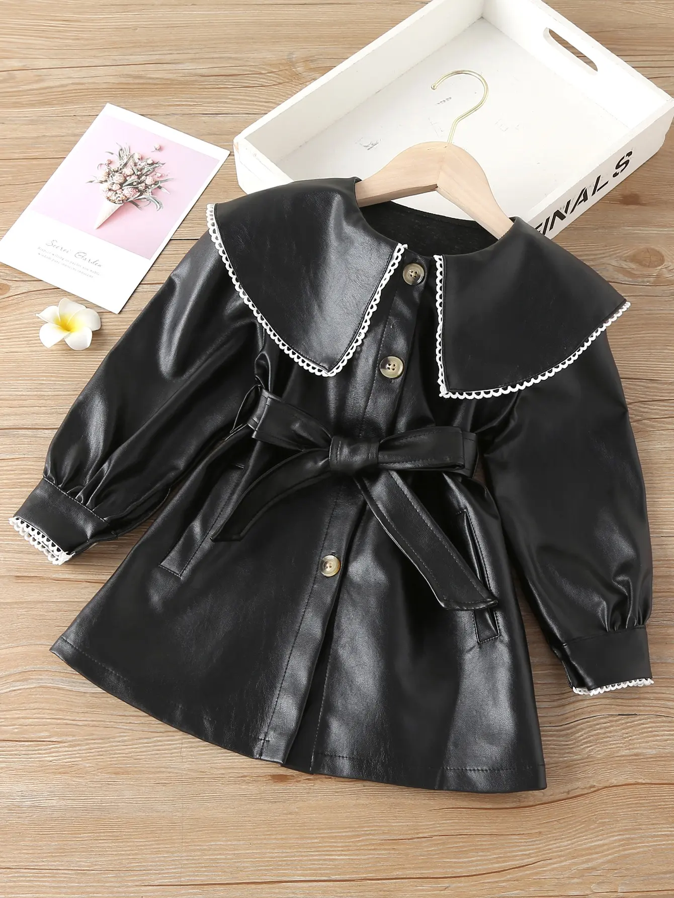 Children\'s Spring & Autumn Outerwear Coat Leather Jackets OOTD For Kids