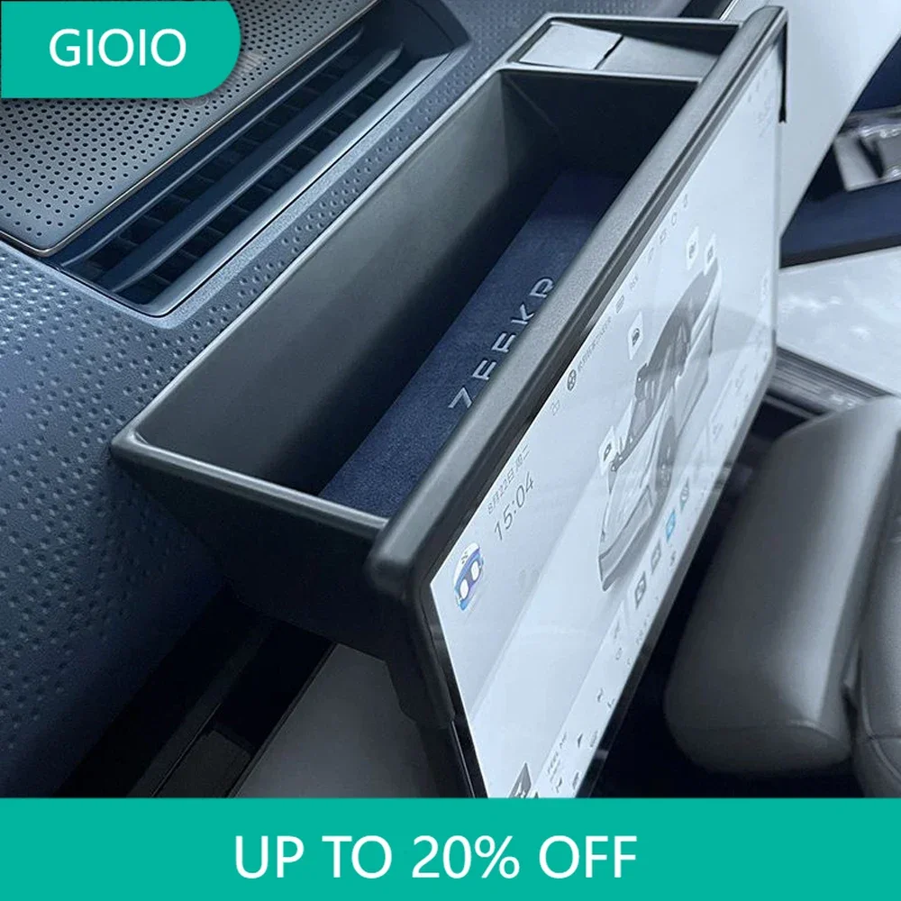 

For Geely Zeekr X 2023-2024 ABS Plastic Car Storage Box Behind The Screen Central Console Organizer Storage Box Accessories