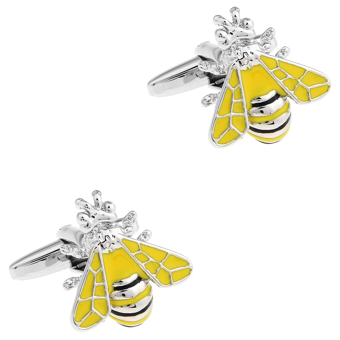 28 أنماط الكلب النحل الباندا أزرار أكمام زهرة معدنية سوداء أزرار أكمام 1 زوج