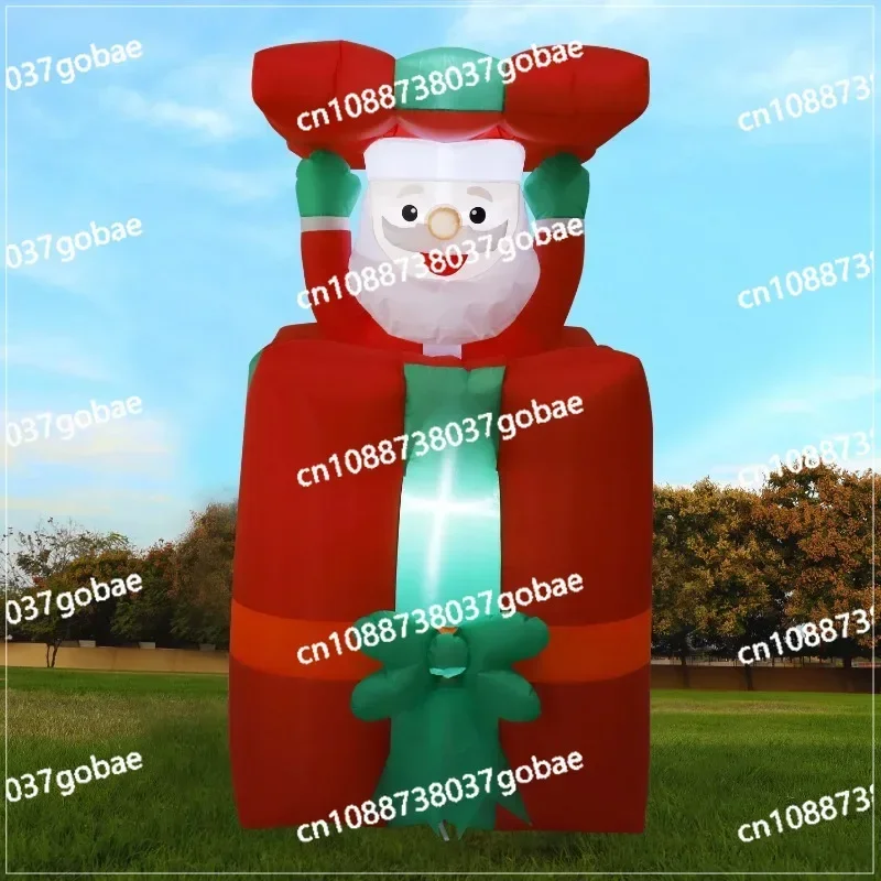 5FT Inflatable Santa Claus in Chimney Automatic Up and Down with LED Lights Christmas Decoration for Outdoor Yard Garden Lawn