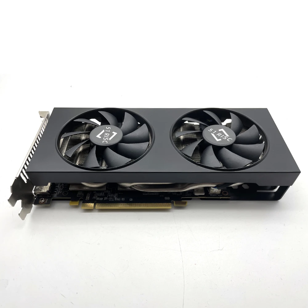 Sheli 51risc radeon RX5600XTグラフィックカードGDDR6 6ギガバイト128Bitゲームコンピュータgpu RX5600XT 8GD6 gaデスクトップビデオカード2ファン