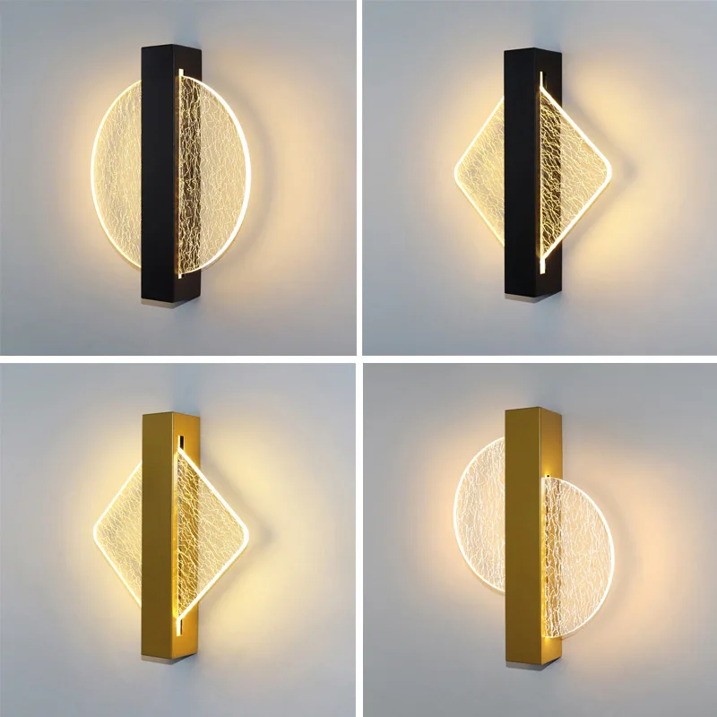 

Modern Acrylic LED Wall Lamp Living Room Bedroom Bedside Sconce Light Stair Home Decor Indoor Wall Lights Fixtures AC85-265V