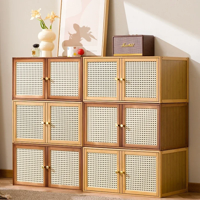 Multi-functional stackable sundries storage box finishing box crevice bedside table mini small extremely narrow bedside table