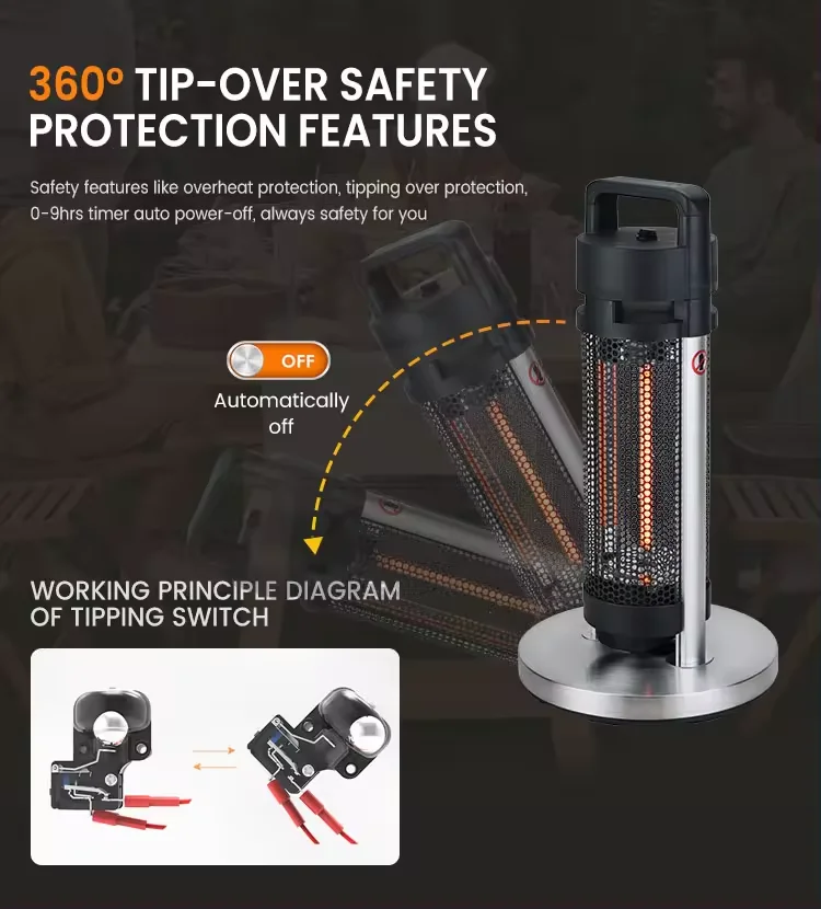 جودة عالية بالجملة مخصص رخيصة 1200 واط سخان كهربائي محمول للتخييم على الأرض #4