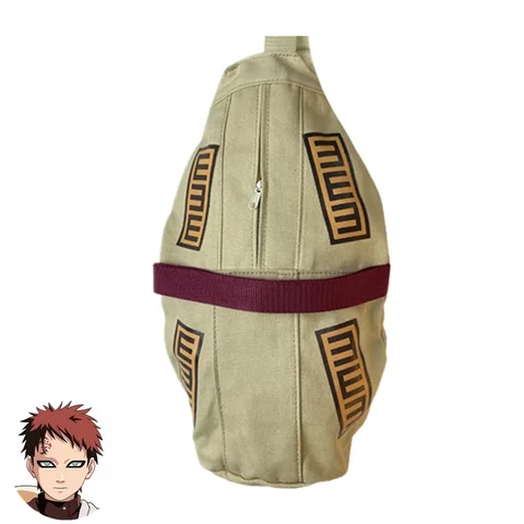 Mochila Ninja de un solo hombro de Anime, bolsa portátil de lona para estudiantes, regalos de Cosplay de calabaza, Kazekage Gaara