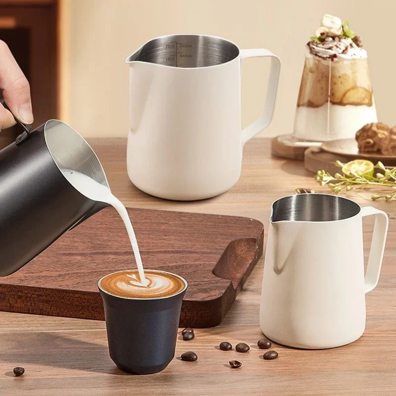 

Steel Milk Frothing Jug Long Rounded Spout Latte Art Jug Milk Pitcher Frother Professional Barista Milk Steaming Jug