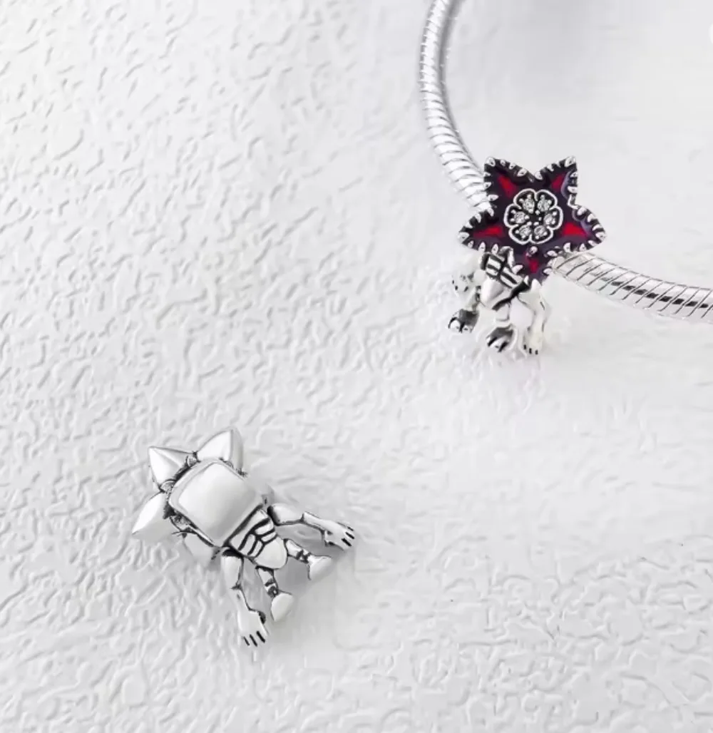 2026 Trendiges Rotes Monster-Blumen-Charm-Armband 925 Sterling Silber Verstellbar Hypoallergen DIY Feiner Schmuck – Detail 6