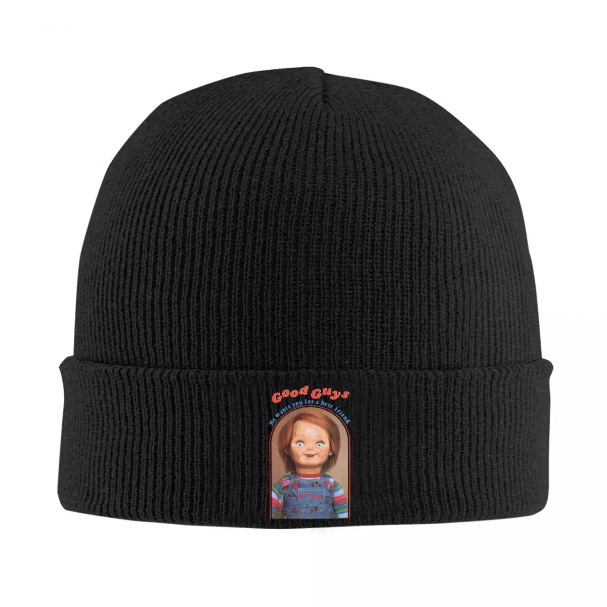 

He Wants You For A Best Friend Chucky Knitted Caps for Women Men Beanie Winter Hats Acrylic Child's Play Casual Caps