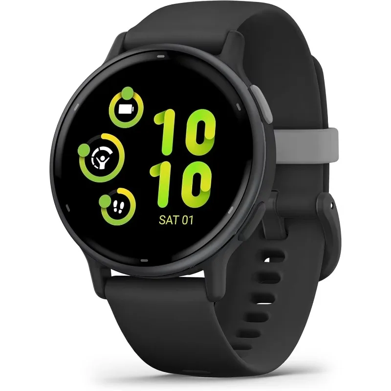 Vivoactive Five Smartwatch, Black Color, Health And Fitness GPS Tracker, Amoled Display, Eleven Day Battery Life
