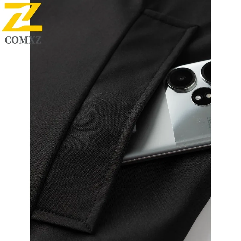 COMXZ Luxury Men Trench 2025 Korean Style Fashion Lightweight Coat Casual Daily Style Windproof Spring Autumn Garment