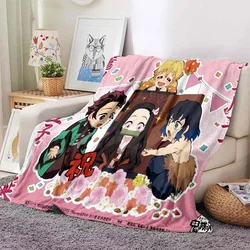 Kamado Nezuko Flannel Demon Slayer Blanket Washable Sofa Cover Hiking Picnic Fashionable Leisure Napping Throw Blankets