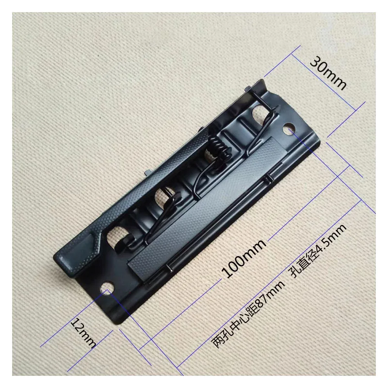 Klip tekanan Panjang papan klip 100 120mm 4 inci hitam dengan paku keling