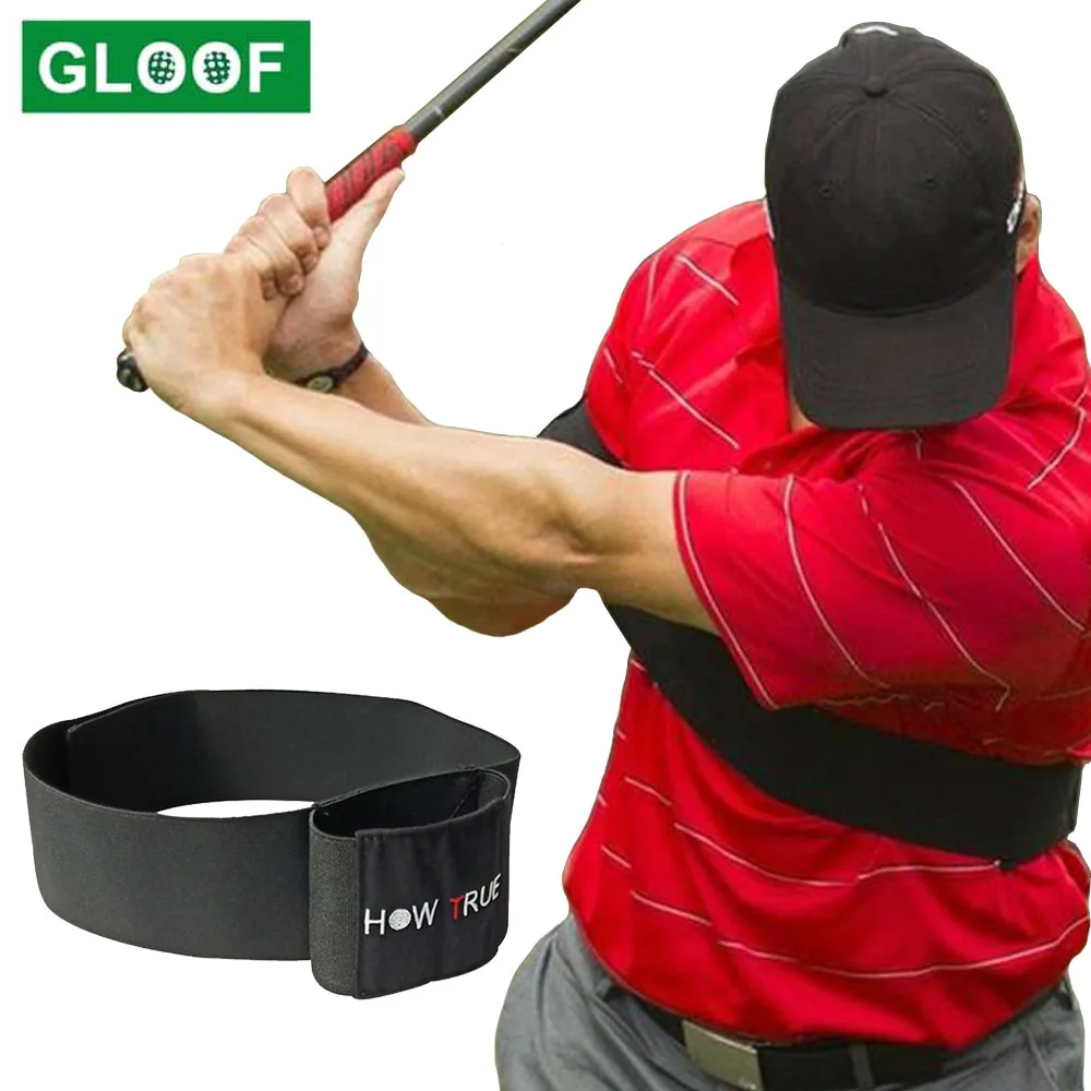 1Pcs Golf Swing Training Arm Band Golf Hand Posture Corrector Black Nylon Elastic Training Belt for Golf Beginner Practicing