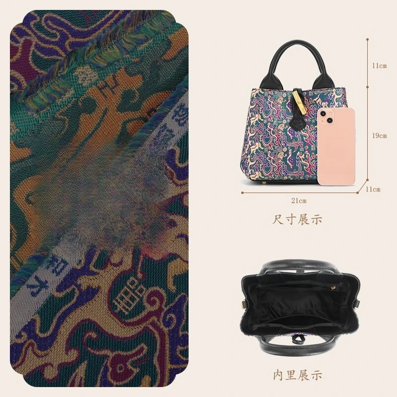 Novo estilo chinês estilo nacional bolsa feminina literária e retro de um ombro oblíqua span bolsa