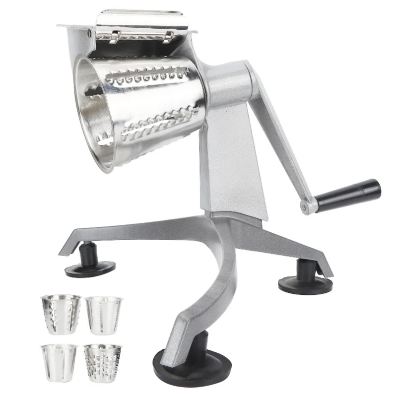 

Multi-Functional Hand Crank Vegetable Cutter Grater Food Processors With 5 Stainless Steel Blade For Kitchen