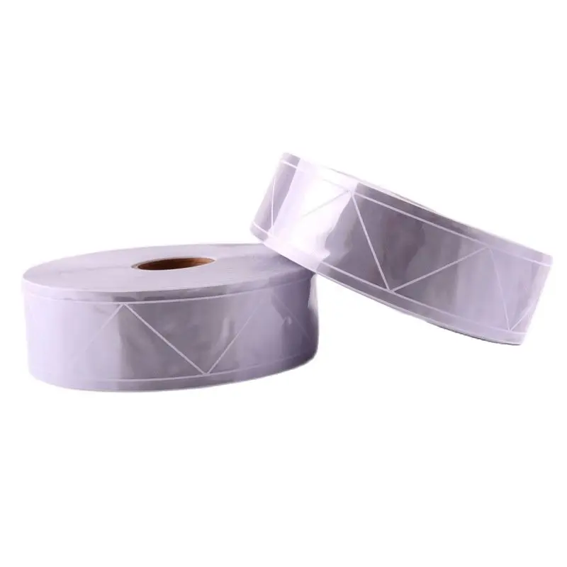 5cm*50m White PVC Reflective Strip Reflective Safety Warning Tape For Clothing