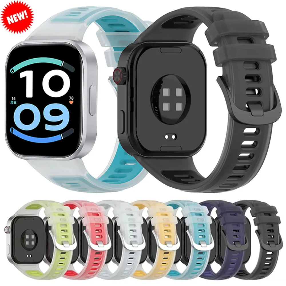 Bracelet en silicone pour Xiaomi Mi Band 10, 9, 8 Pro, bracelet translucide et respirant pour Redmi Watch 6, 5, 4/6 Active, 6 Lite.