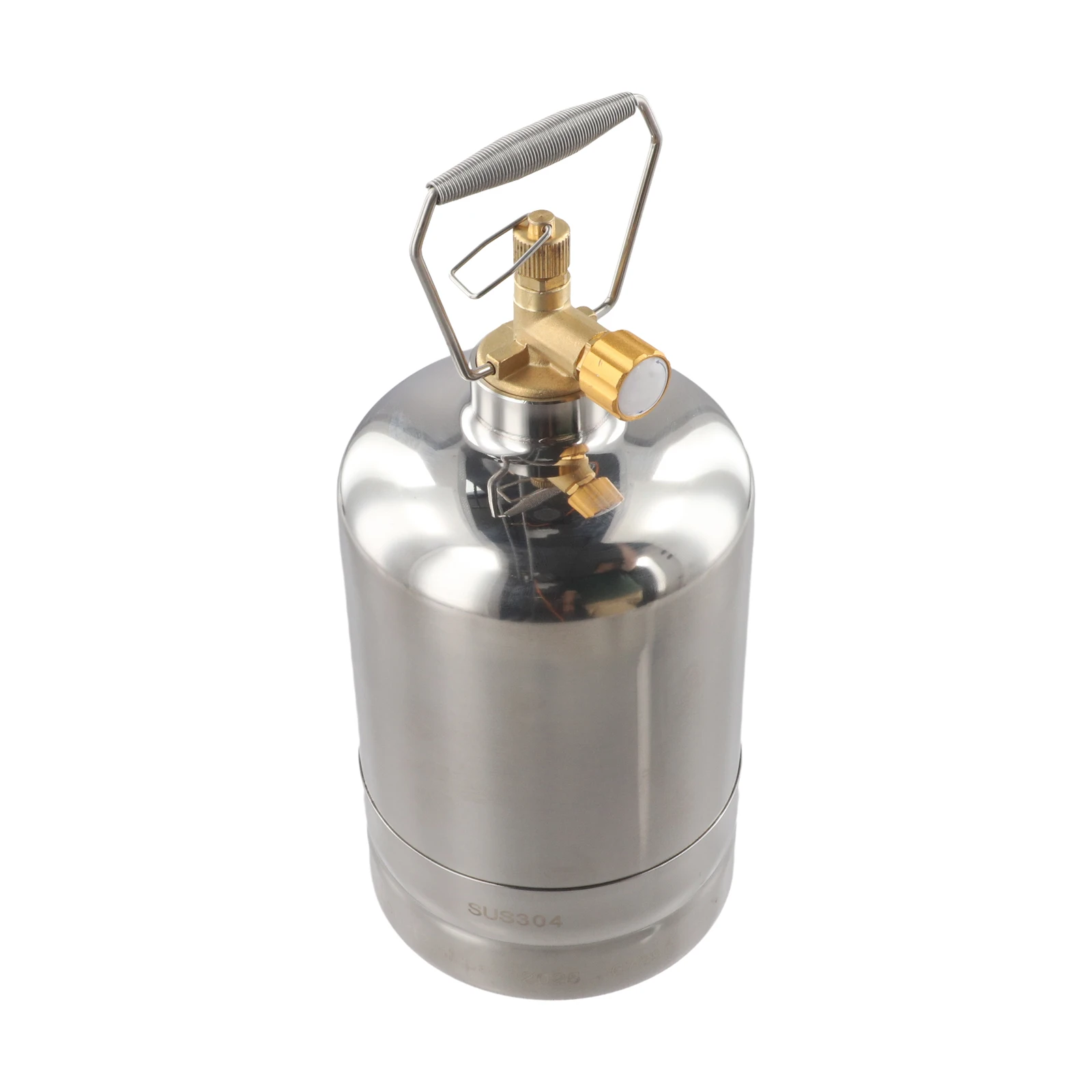 

304 Stainless Steel Camping Gas Tank Various Sizes Available Easy Storage Reusable Design Portable Gas Tank For Camping Tool