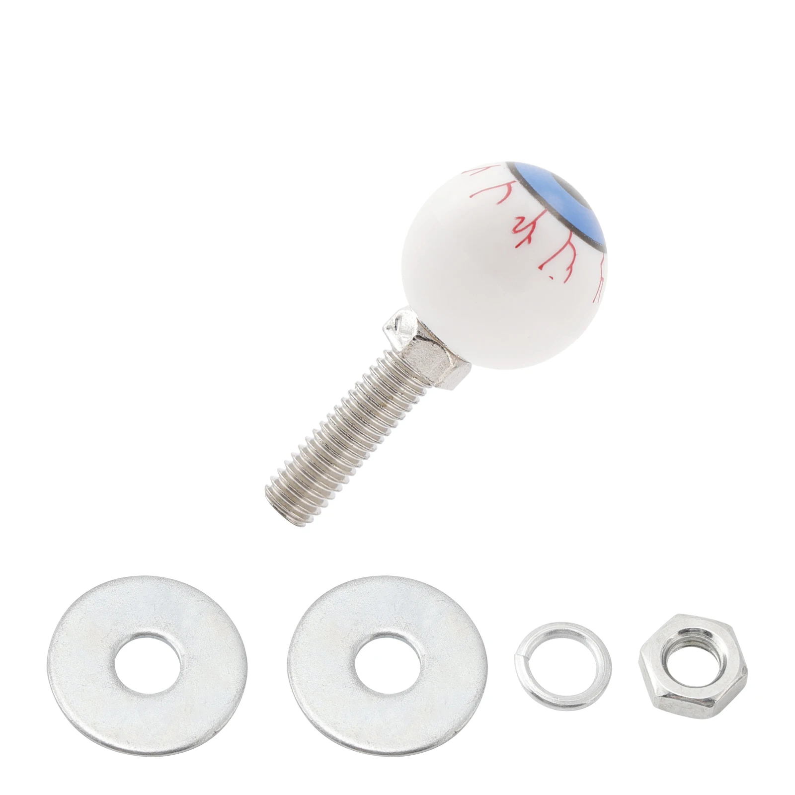 2x دراجة نارية البلاستيك مقلة العين لوحة ترخيص الترباس على المسمار على الإطار الجوز #3