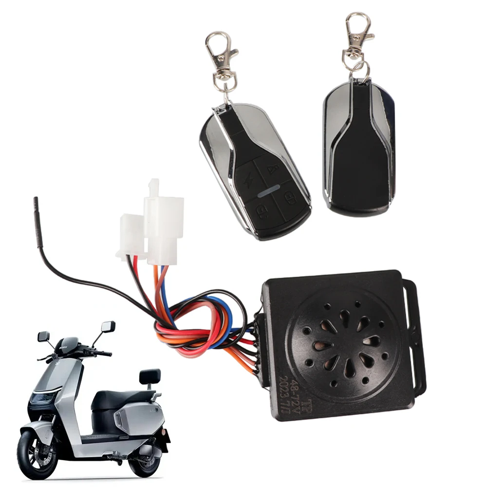 

Dual Remote Control Electric Scooter Alarm Security System Waterproof Dustproof 110dB Moped Anti-theft Alarm 36-72V