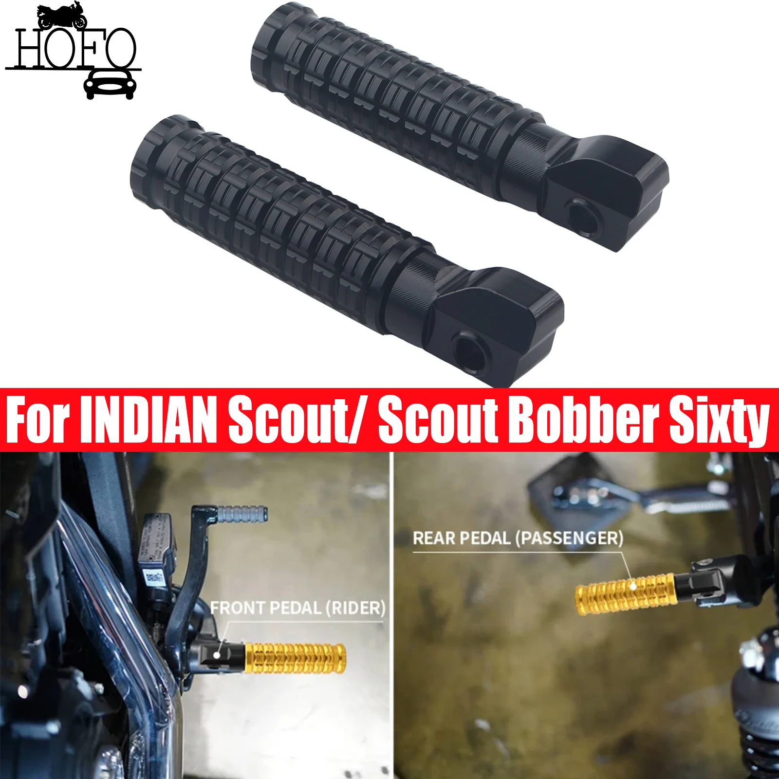 

Front Footrests Foot Peg for INDIAN Scout/ Scout Bobber Sixty 2015-2023 Scout Bobber Driver Front Foot Pegs