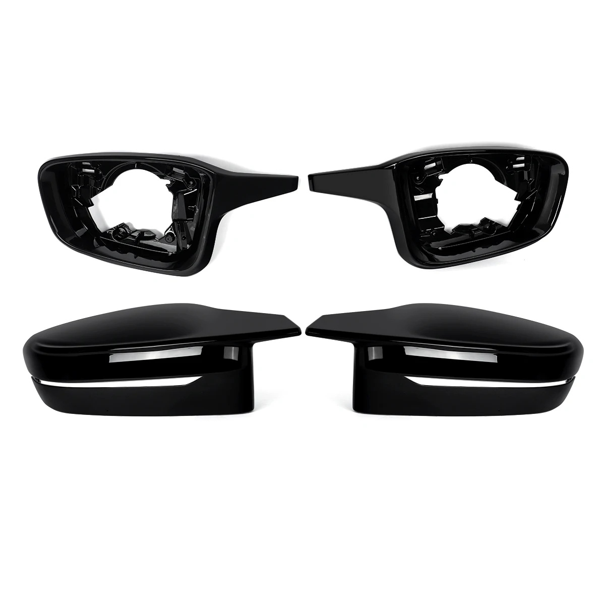 أسود مرآة الرؤية الخلفية غطاء غطاء الإسكان لسيارات BMW G42 G20 G22 G23 G26 G28 G30 G11 G15 430i M440i i4 530e 540i M550i 840i M850i