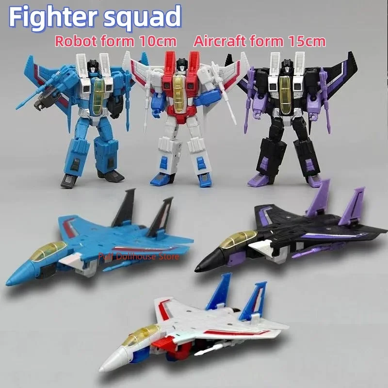 Transformers Starscream Skywarp Thunderbolt Charge Elegy Jet Anime Character Action Figure Model Toy Promotional Gift Collection