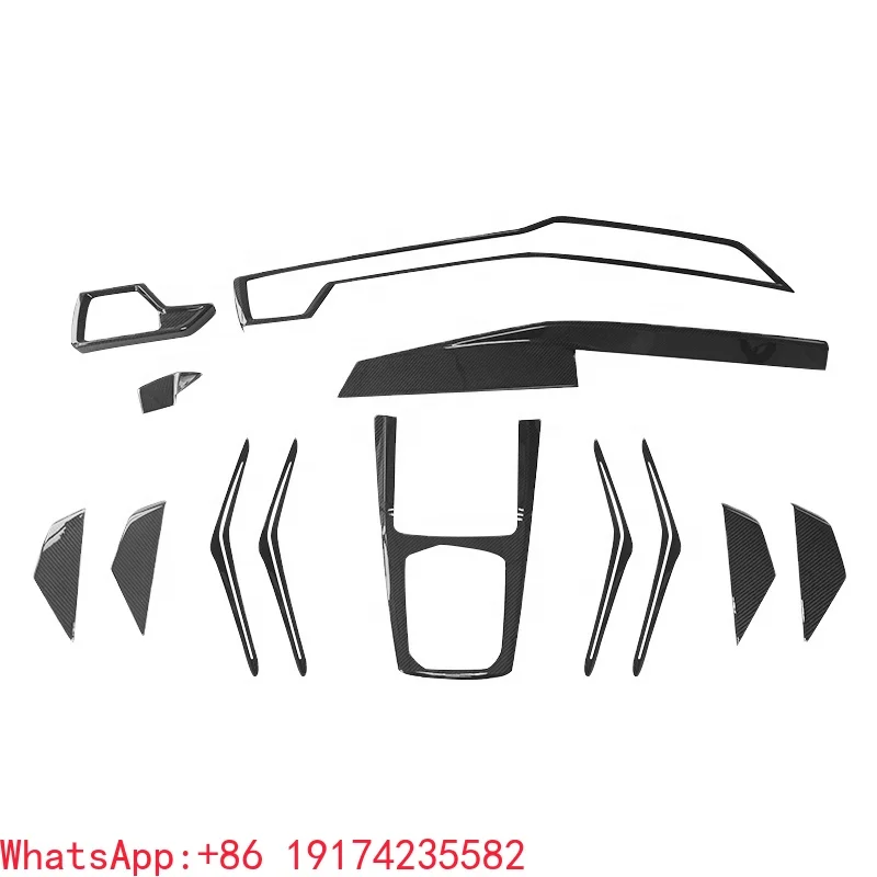 

13pcs Real Dry Carbon Interior Trims Dash Cover Center Console Panels for BMW X5 G05 X5M LCI 2023up