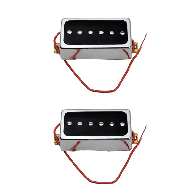 2 Pcs P90 Electric Guitar Pickup Humbucker Size Single Coil Pickup Guitar Parts And Accessories, Neck & Bridge