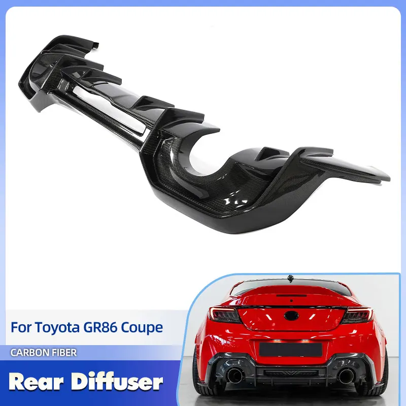 

Задний бампер автомобиля, диффузор, спойлер из углеродного волокна для Toyota GR86 Coupe, 2-дверный 2022-2024, гоночный задний диффузор, фартук для губ, комплект кузова