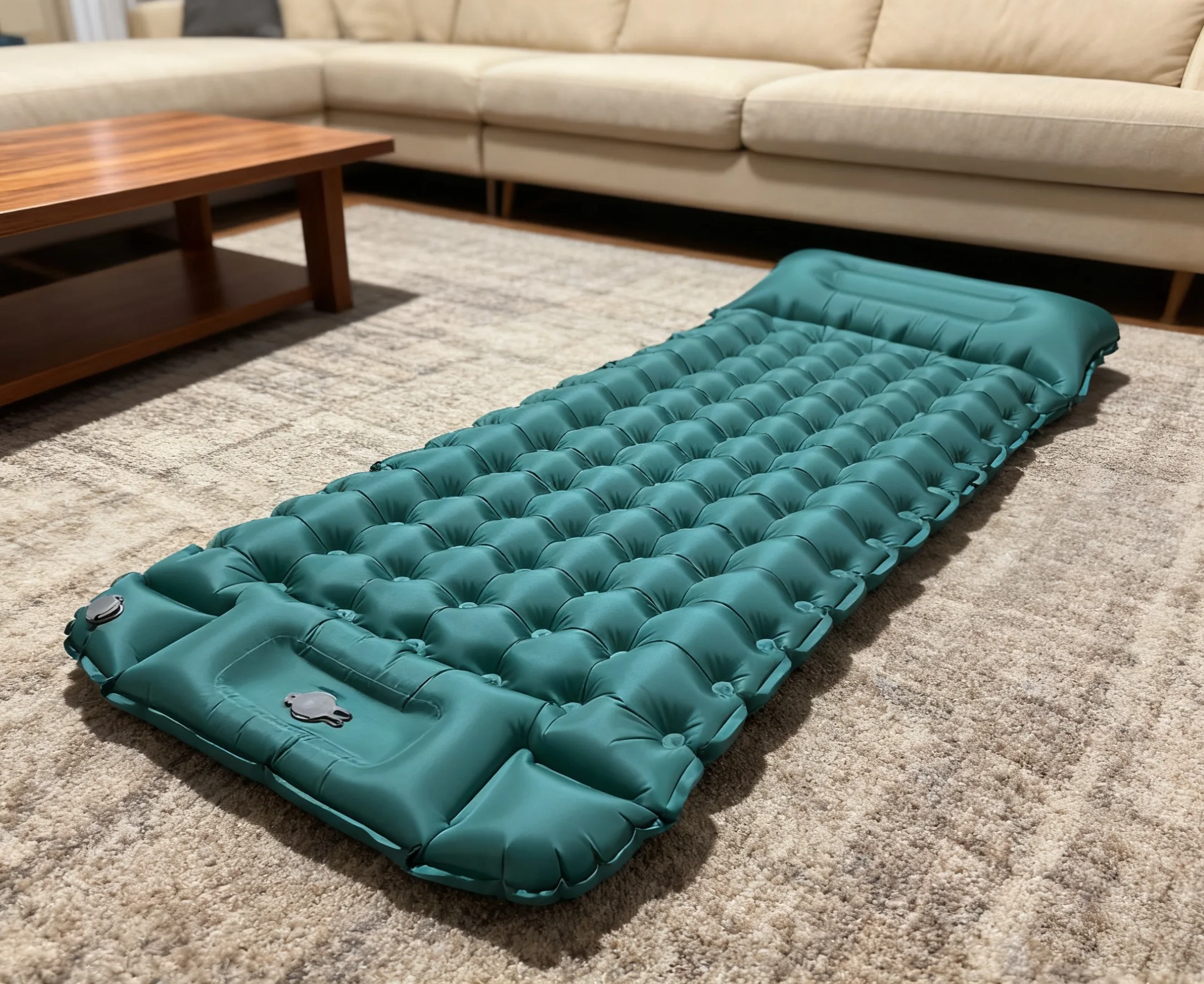 Gemütliche 10 cm dicke aufblasbare Matratze – isolierte Winter-Campingunterlage, perfekte Weihnachtsgeschenkidee für Familien- und Outdoor-Abenteuer – Detail 1