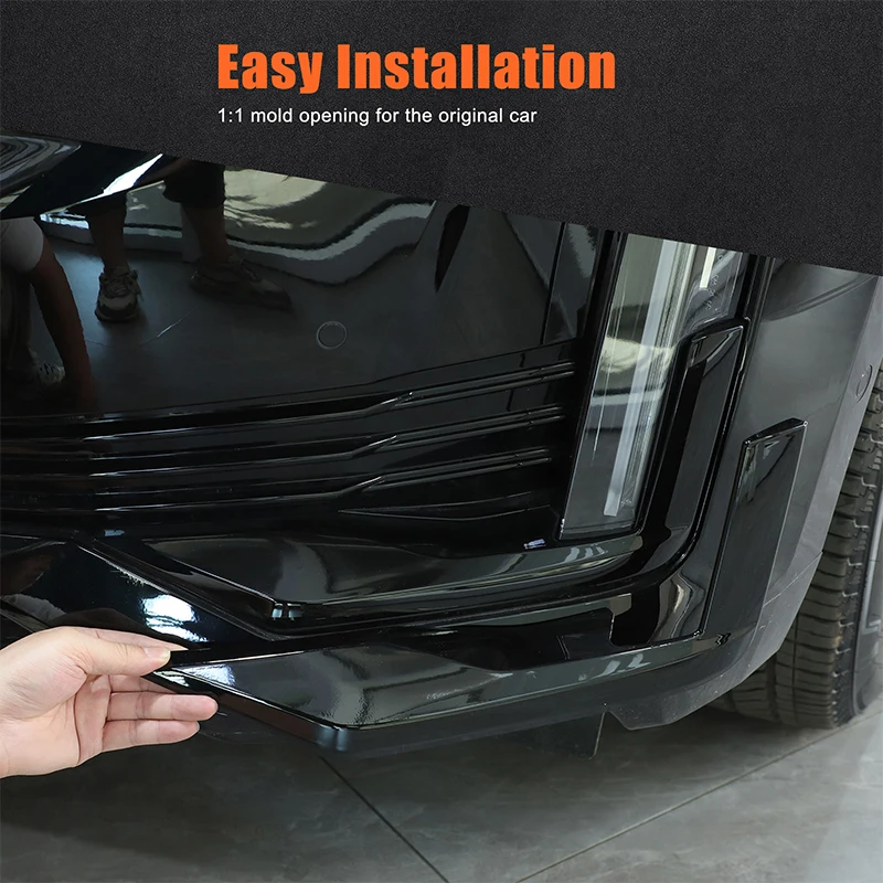 

For Cadillac Escalade 2021 2022 2023 ABS Car Front Daytime Running Light Under Cover Lamp Sticker Trim Strip Car Accessories
