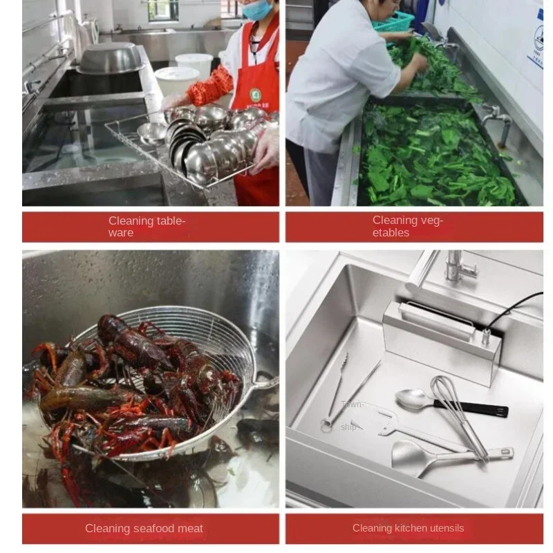 Elettrodomestici Lavastoviglie ad ultrasuoni automatico Canti commerciali Ristoranti di ristorazione Piccole lavandini da ristorante ad ultrasuoni facili