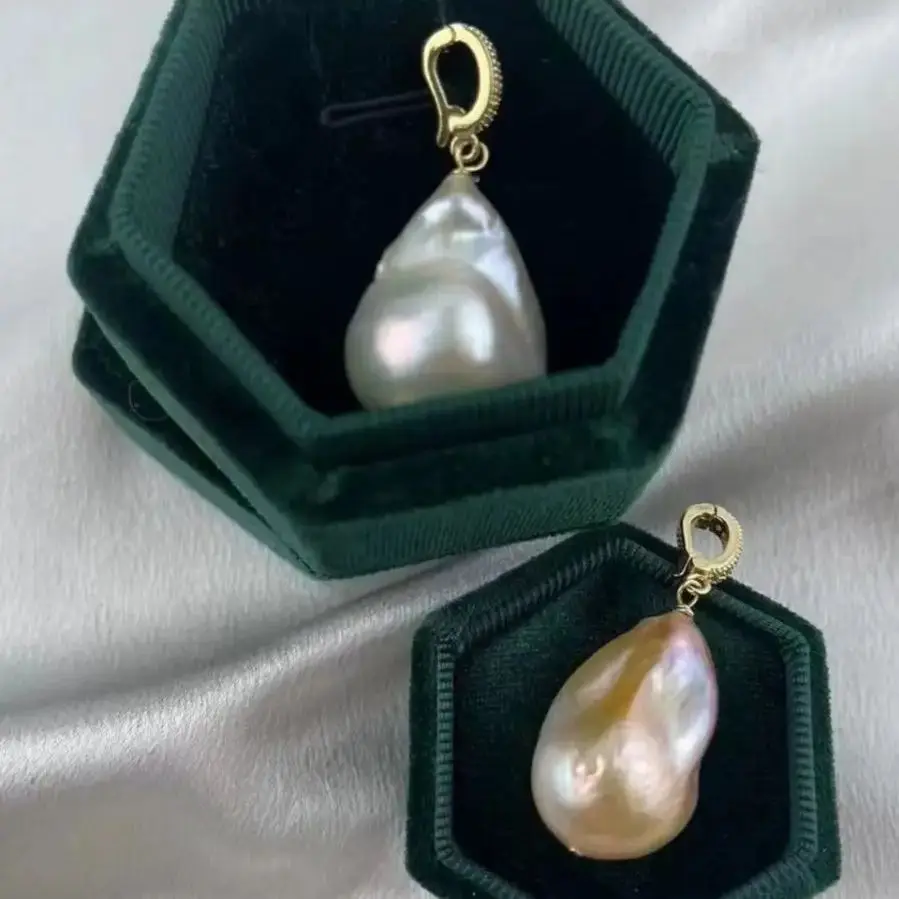

Natural Baroque Irregular Freshwater Pearl Pendant for Necklace Women Fashion Jewelry Gifts White Colors 18mm Pendants Jewelry