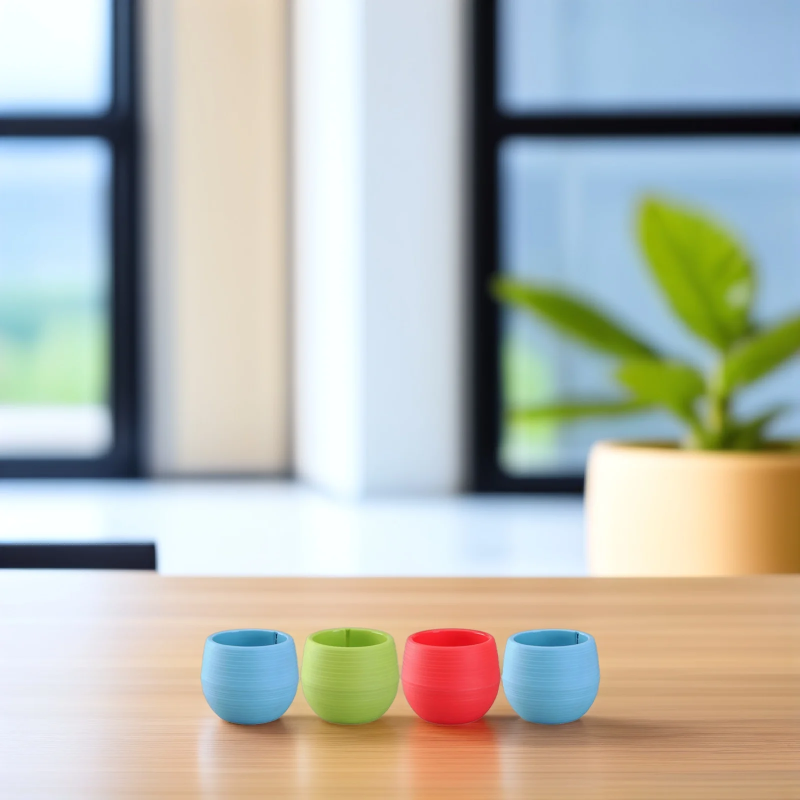 

15Pcs Plastic Succulent Flower Pot Colorful Round Planter Desktop Decor Breathable Safe Durable Office Home Gifts Plants Water