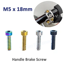 1Pcs M5x18mm Titanium Alloy Ti Handle Brake Screw Bolt Fixing Screws Silver/Gold/Colourful/Black