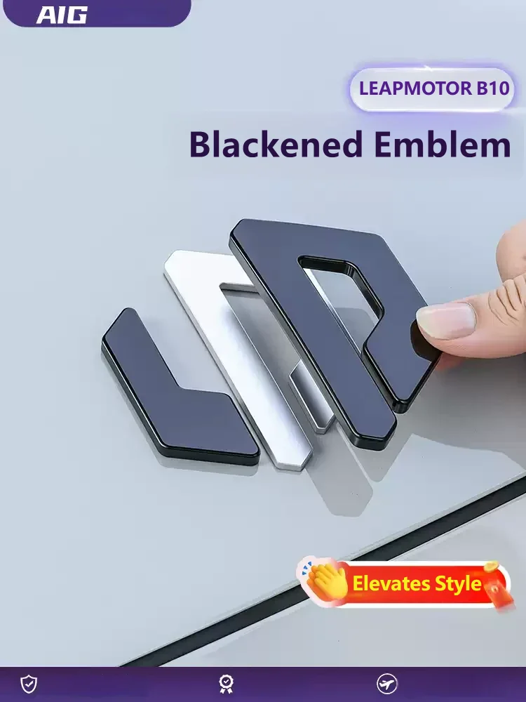Car Accessories For LEAPMOTOR B10 2025 2026 Blackened Car Emblem Letter Sticker Black Warrior Exterior Modification Accessories