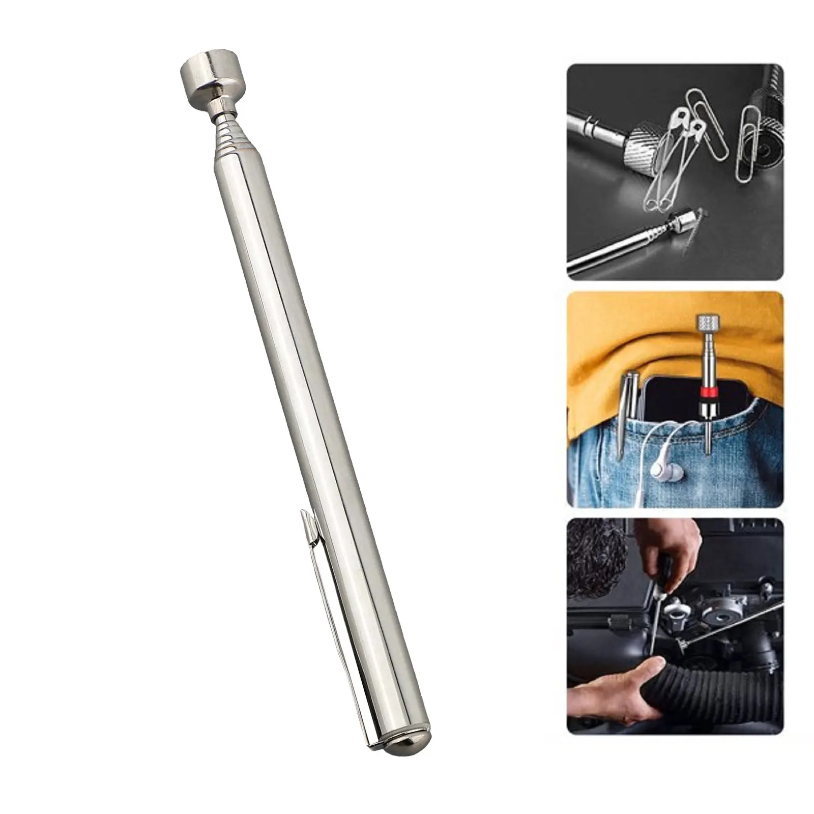 Magnetic Pickup Tool 3.5 LB Load Bearing Stainless Steel Telescopic Convenient 1 Pcs 132-645mm Telescopic High Quality