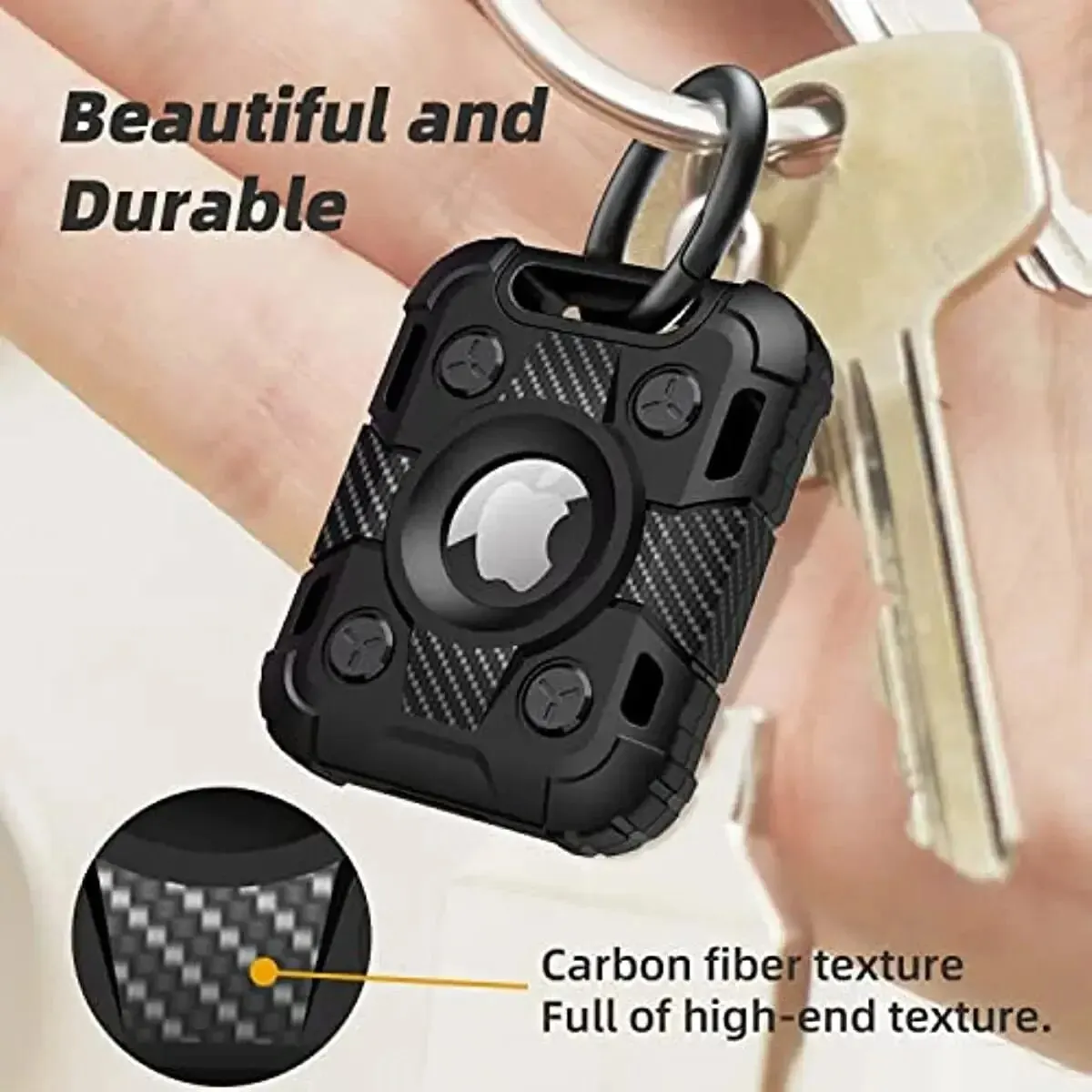 Case For Airtag with Keychain, Shockproof AirTag Holder,Anti-Scratch AirTag Cover Tracker Key Ring Dog Collar AirTag Protector