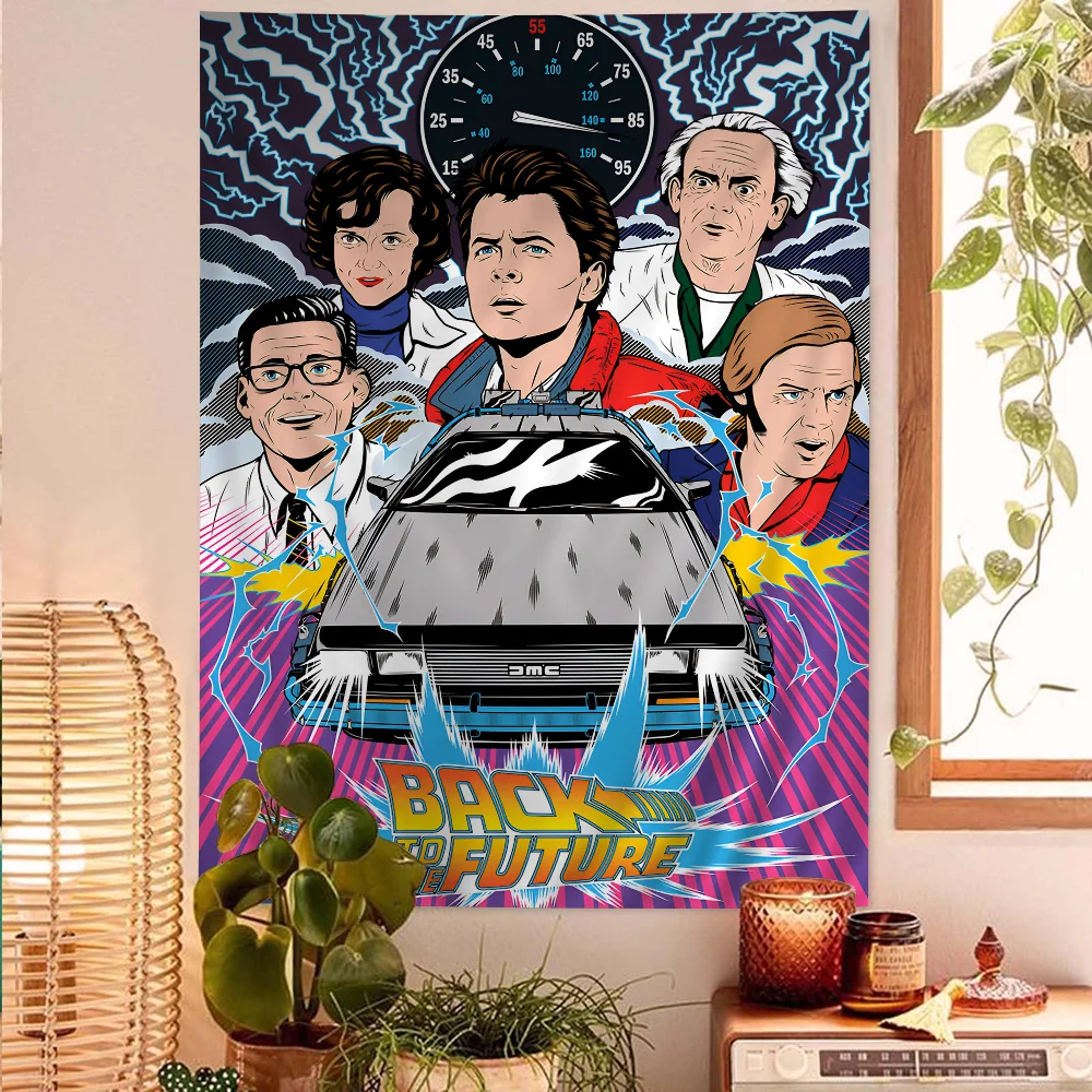 Movie Back To The Future Trilogy DIY Sticky Poster Waterproof Paper Sticker Coffee House Bar Home Decor