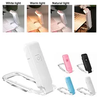 USB Rechargeable Book Light Brightness Adjustable for Eye-Protection LED Clip on Portable Bookmark Light for Reading in Bed, Car