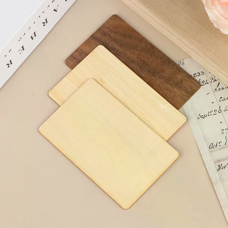 

Wooden Blank NFC Card 13.56MHZ RFID Tag 504Bytes 215Ntag Chip Membership Contactless Social Recognition Lasercard