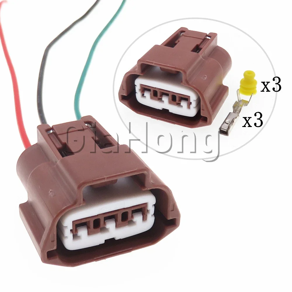 1 Set 3 Ways Auto Parts 6189-0780 6189-1098 AC Assembly Car Ignition Coil Sealed Wire Socket Waterproof Connector For Nissan