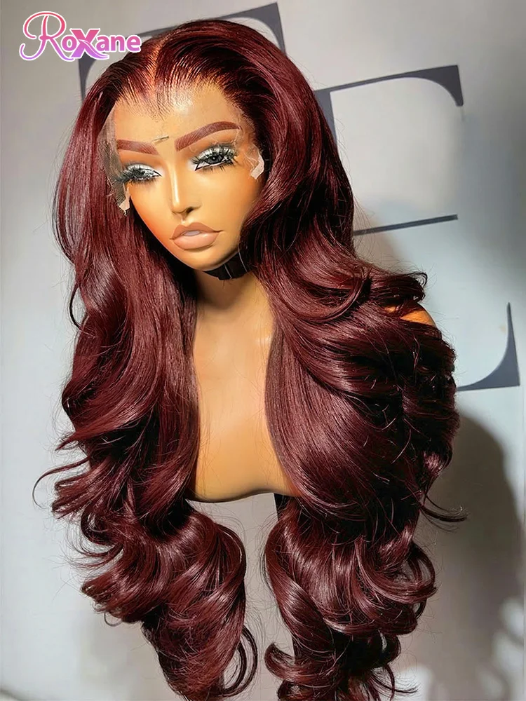 

Roxane 250% Density Brown 13x6 Lace Frontal Wig Brazilian Colored 13x4 Body Wave Human Hair Wigs Hd Transparent Wig 26 30 Inch